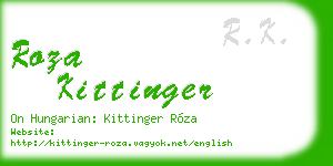 roza kittinger business card